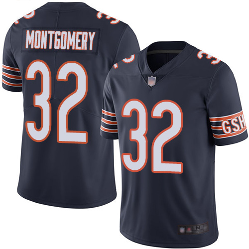 Chicago Bears Limited Navy Blue Men David Montgomery Home Jersey NFL Football 32 Vapor Untouchable